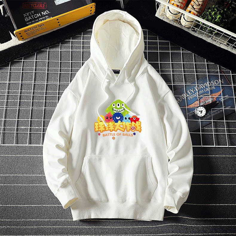 手游球球大作战周边连帽卫衣男女情侣装学生游戏大码卫衣衣服定制