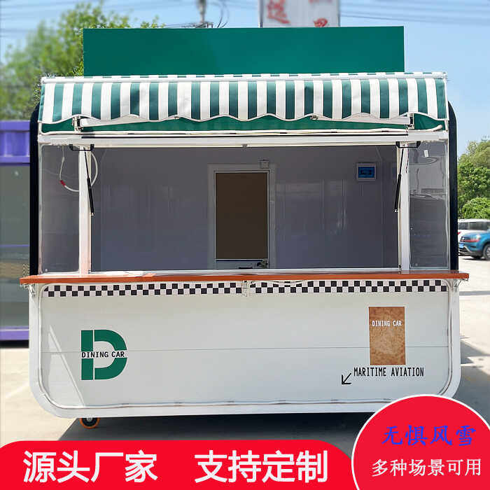 新款手推美食车小吃车快餐车夜市早市地摊车创业神器小吃街摆摊车