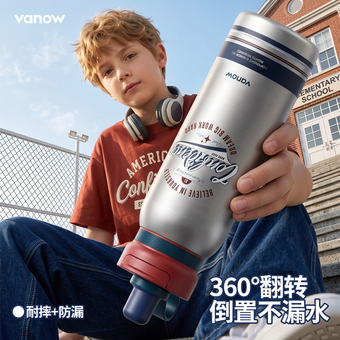 Vanow新款儿童保温运动水杯图片