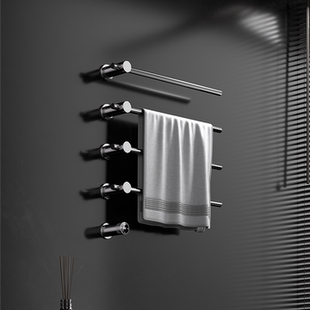 艾芬达智能电热毛巾架家用卫生间浴巾烘干架预埋暗装 线下同款