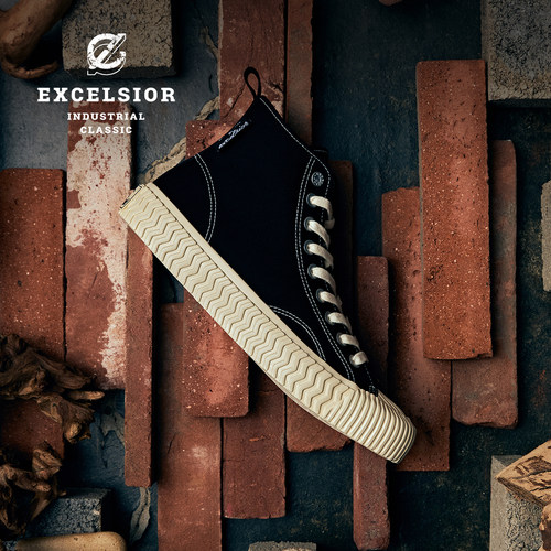 EXCELSIOR厚底高帮饼干帆布鞋