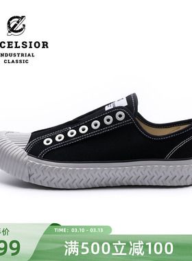 excelsior饼干鞋官方 一脚蹬休闲板鞋男百搭厚底帆布鞋女 BOLT ON