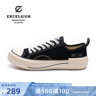 女厚底帆布鞋 黑色板鞋 男 BOLT LAYER excelsior饼干鞋 OVER 官方