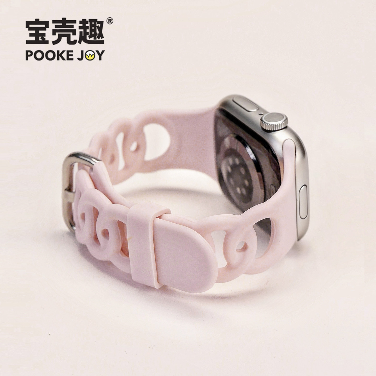 宝壳趣适用苹果s11手表applewatch10甜甜圈镂空硅胶表带s9/s8/s7表带44/42/41mm运动防水se代Ultra透气通勤夏图片