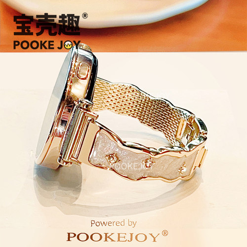 宝壳趣适用gt5波浪钻手镯表带