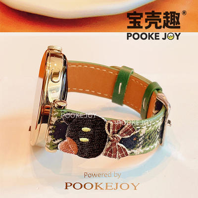 宝壳趣适用gt5千鸟格毛呢表带