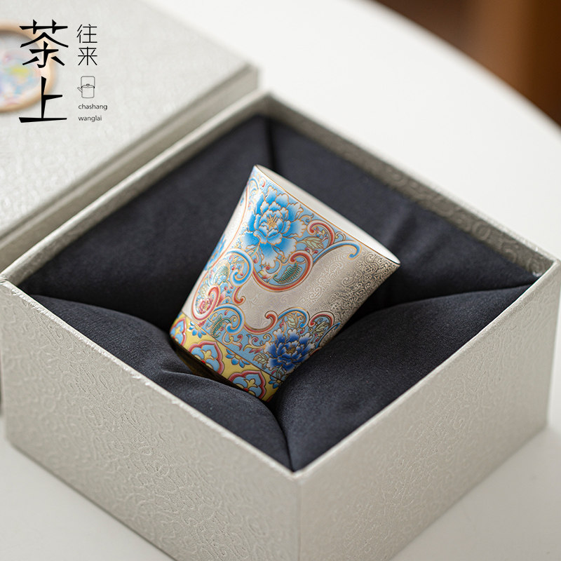 主人杯宫廷风掐丝银珐琅彩茶杯喝茶杯单杯个人家用陶瓷送礼品茗杯,3C数码配件,USB多功能数码宝,淘宝优惠券,粉丝福利购,淘宝优惠卷