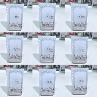 【饼干原创】小熊舞会A6分类预算袋 现金袋