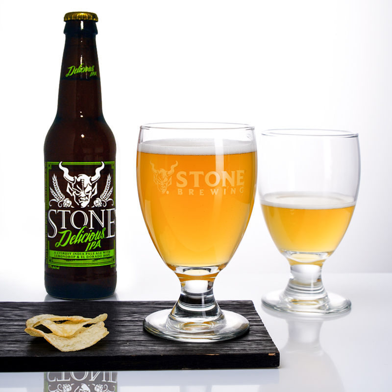 STONE美国巨石精酿啤酒杯高脚郁金香杯西打杯抖音同款可定制logo