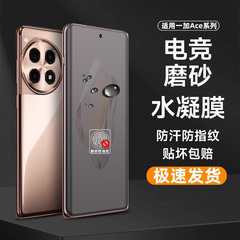 适用一加ace3pro手机膜1+13磨砂水凝膜全屏覆盖一加ace2pro曲屏膜1+12/9/8防11指纹ACE2V护眼全包软膜ace钢化