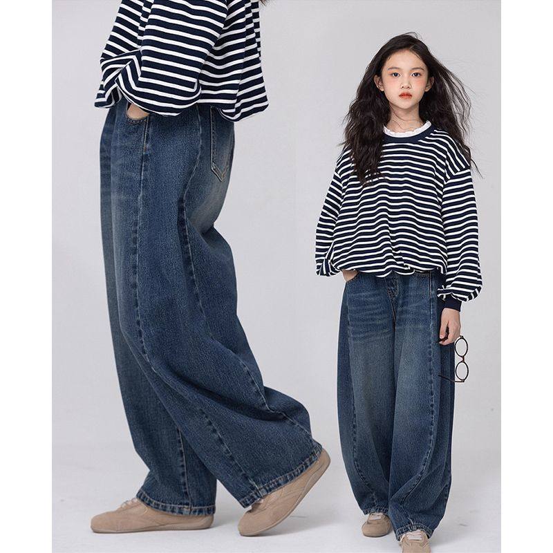 童装女童牛仔裤秋冬季新款加绒加厚儿童裤子大童一体绒轮廓弯刀裤,童装/婴儿装/亲子装,裤子,淘宝优惠券,粉丝福利购,淘宝优惠卷