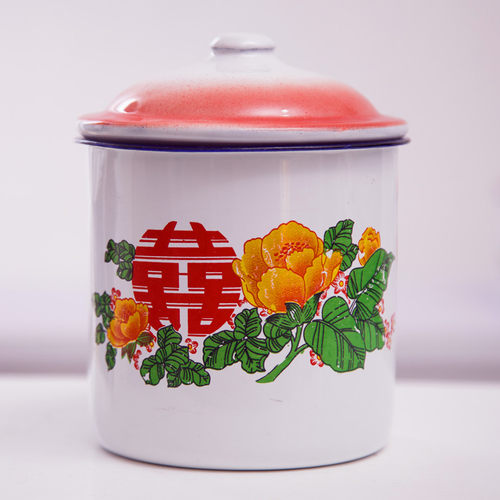 搪瓷杯怀旧老式茶缸子双喜马克杯