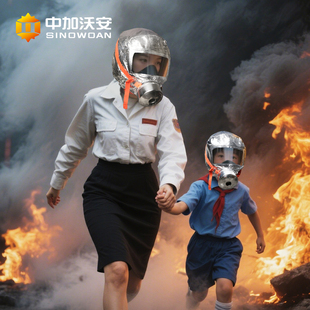 消防面具防毒防烟面罩家用3c认证酒店防火灾逃生过滤式 自救呼吸器