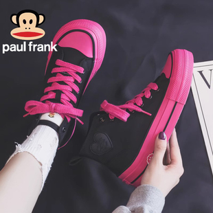 大嘴猴高帮芒果头帆布鞋女款2025新款秋季小众休闲运动板鞋球鞋子