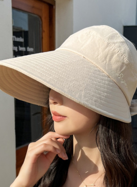 夏天防晒遮阳帽大帽檐遮脸太阳帽