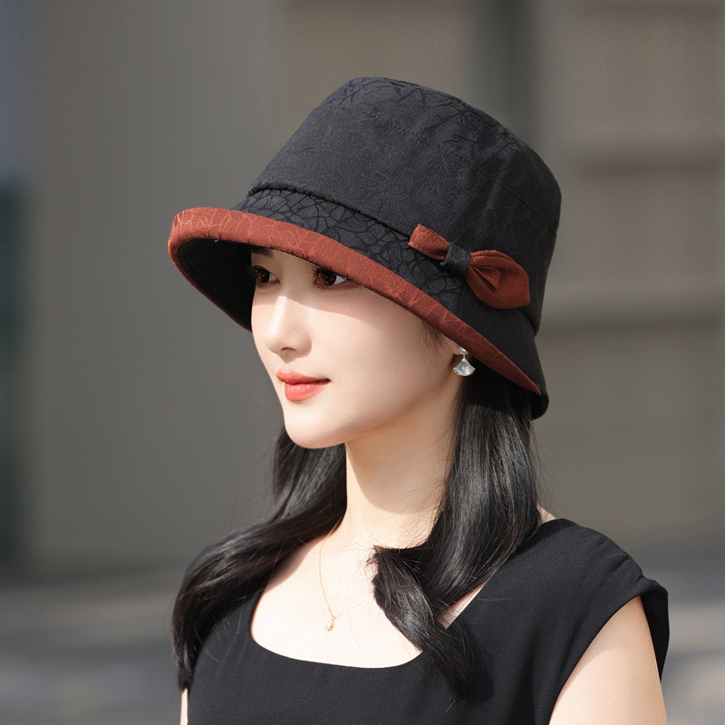春夏款遮阳帽女防晒盆帽中老年妈妈布帽薄款老太太奶奶秋季太阳帽