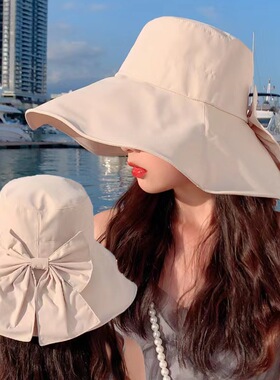 大帽檐可折叠遮阳帽子女夏季新款