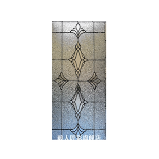 简约教堂艺术玻璃蒂凡尼屏风玄关隔断吊顶门窗镶嵌透光不透明包邮