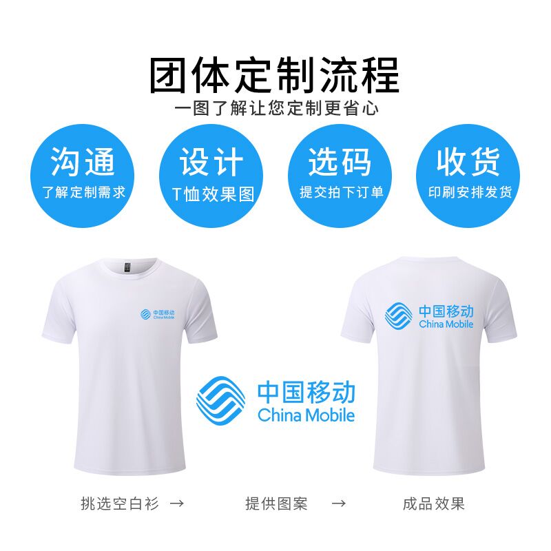 工衣t恤定制工作服定制班服印字LOGO同学聚会来图印制广告文化衫