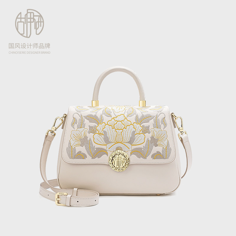【宝藏品牌】古伊西中国风小众设计绣花手提小方包轻奢气质斜挎