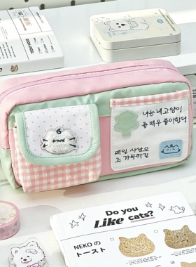 可爱魔法猫咪笔袋高颜值ins风学生女生小众2026年新款铅笔文具盒
