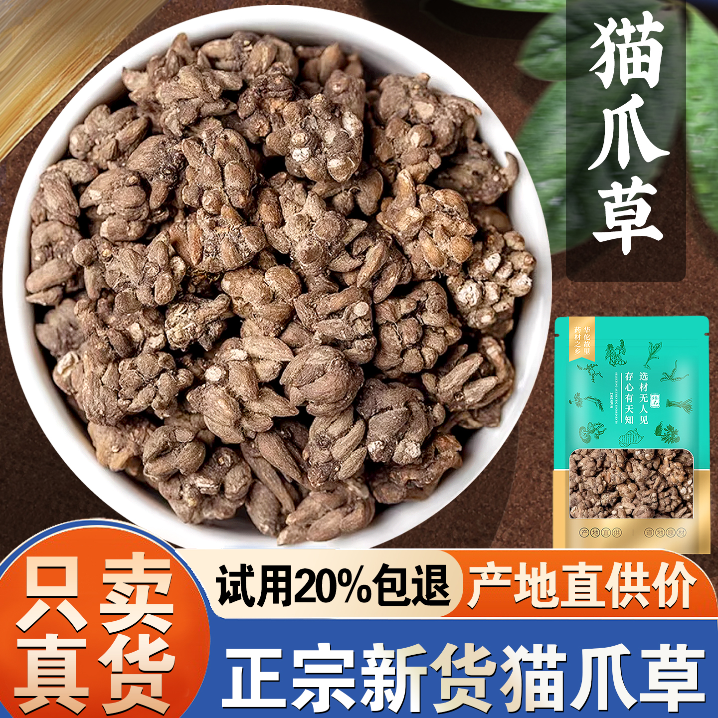 猫爪草正品水洗猫抓草中草药材猫瓜草猫爪茶毛抓草非中药材不野生