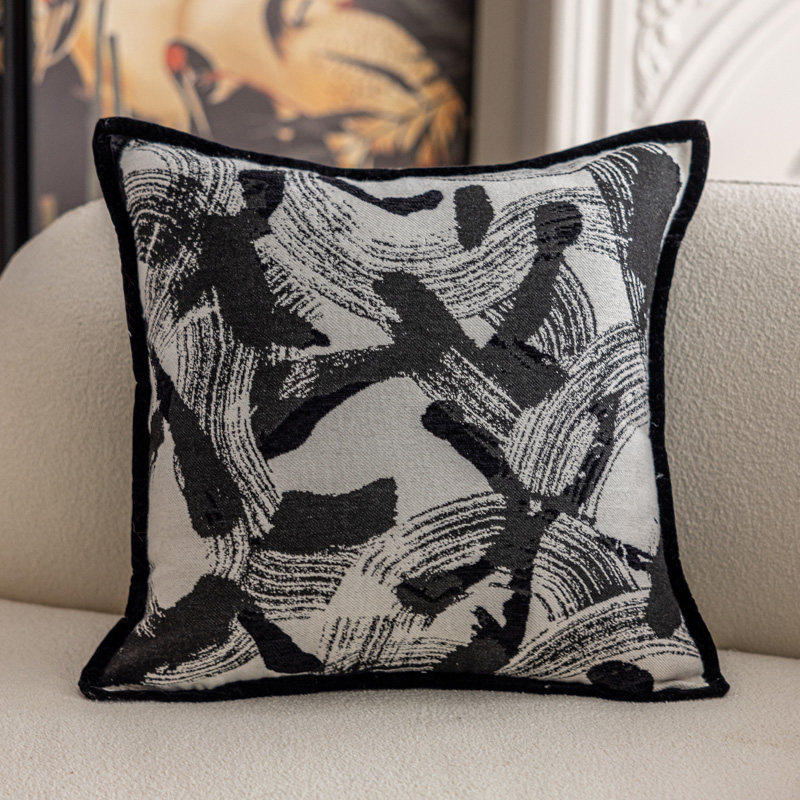 样板间艺术抱枕轻奢高级感水墨靠垫套靠包黑白沙发腰枕靠枕靠垫,居家布艺,靠垫/抱枕,淘宝优惠券,粉丝福利购,淘宝优惠卷