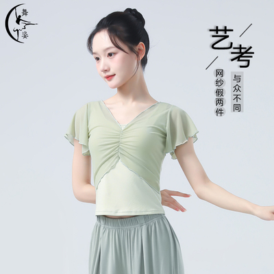 舞姿假两件纱衣飘逸小飞袖