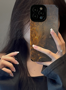 初绽适用华为抽象湖边白色叶子NOVA11手机壳8女9PRO新款nova10防摔女高级3皮质软7SE小众65G保护套nova5简约4