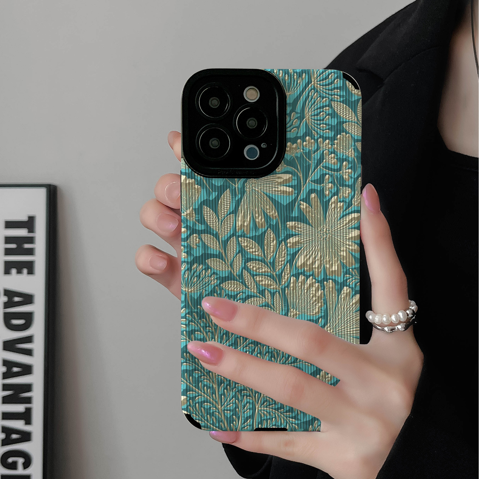 初绽适用红米NOTE14proplus手机壳12时尚10青春9情侣note8pro竖条纹艺术金色花纹小众皮质软全包时尚潮保护套