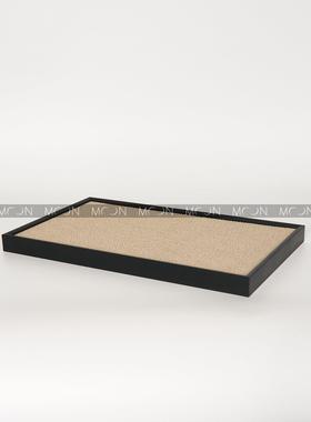 MOON样板房衣帽间梳妆台皮革布料托盘摆件展厅客厅软装饰品