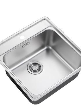 法兰卡厨房304不锈钢水槽单槽Bcx610-51洗碗盆Bcx610-5101A