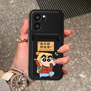 适用OPPOK11x5G手机壳K11蜡笔小新OPPO K12pro可放照片OPPO K12x插卡套K12新款K10Pro防摔K11Pro情侣K11x硅