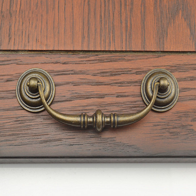 美式乡村家具拉手北抽屉田园柜门拉手地中海欧式青古铜做旧把手