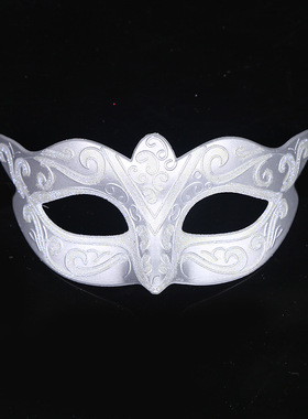 万圣节新款欧美彩绘半脸面具节日聚会派对舞会面具儿童表演演出