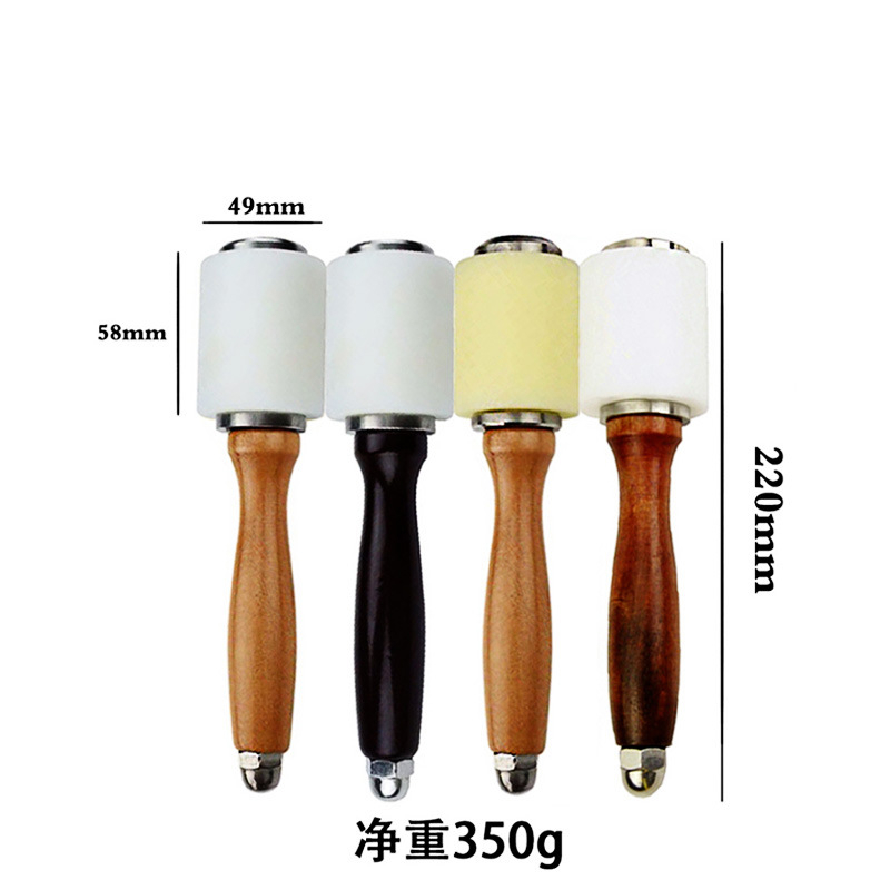 高档尼龙皮雕锤重锤圆头木柄T形锤手工皮具DIY打斩专用打孔工具锤