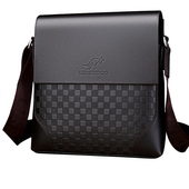 香港I.Tgreg新款 单肩斜挎包真皮男包商务休闲百搭大容量邮差包潮