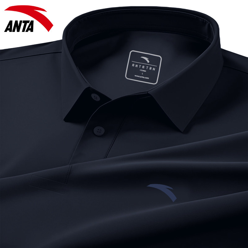 安踏Polo衫男士商务短袖T恤爸爸速干透气休闲夏装翻领运动半袖男