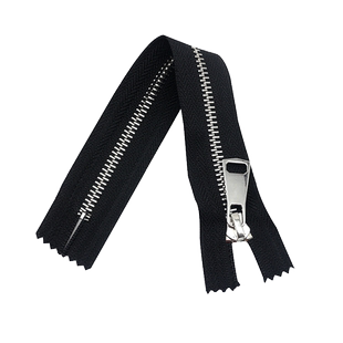 5号拉链双头单头金属长款羽绒服外套夹克口袋拉锁黑白色开尾拉链