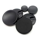 黑色纽扣扣子高档哑光毛呢妮子大衣外套风衣百搭圆形磨砂平面扣子