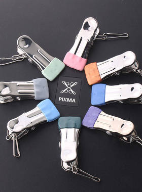 不锈钢夹子强力晾衣夹加厚铁夹子晒衣服无痕防滑夹袜子晾衣服吊扣