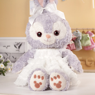 星黛露娃衣m号80cm珍珠链白婚纱Stella芭蕾兔毛绒公仔玩具衣服