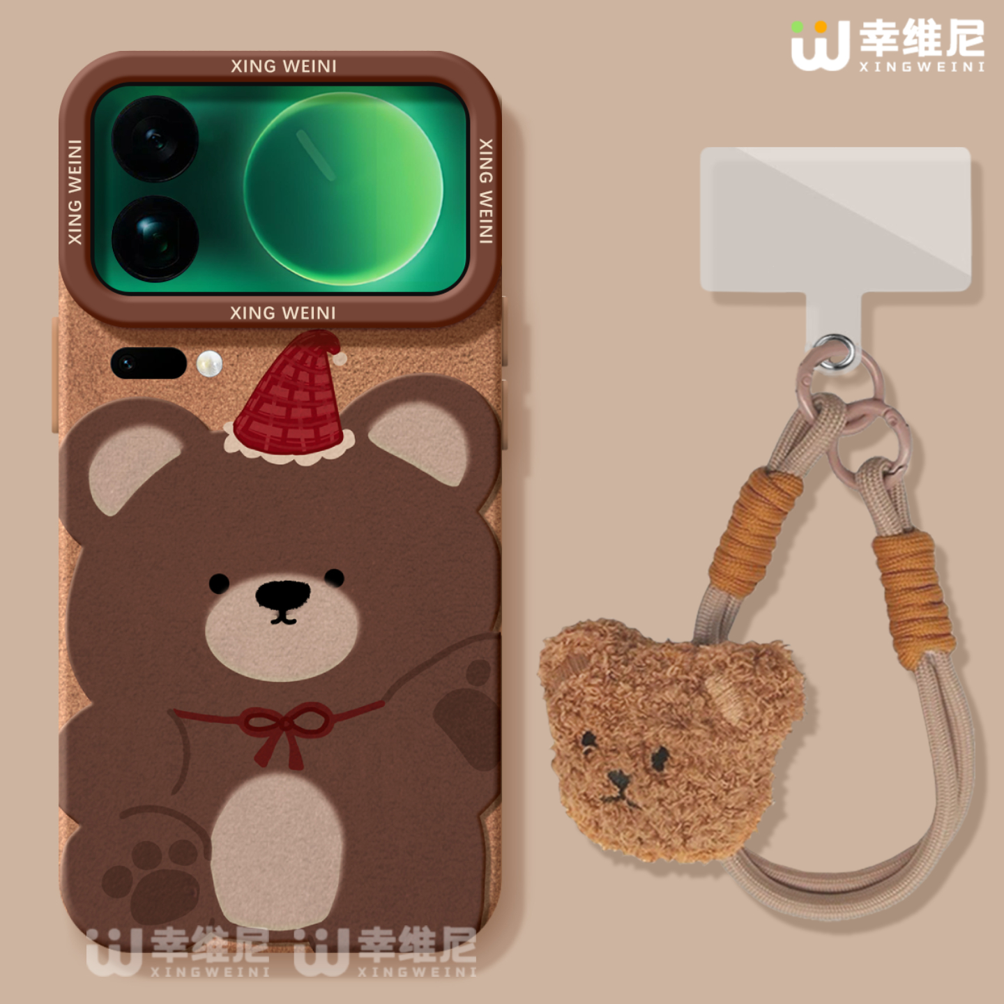 适用小米17promax手机壳女款15spro保护套新款14ultra全包防摔13pro硅胶11青春10por棕色小熊12sultra软civi5