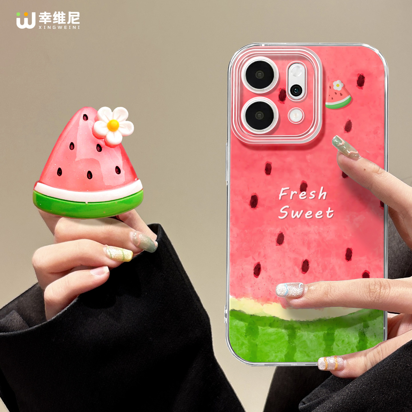 适用opporeno15手机壳女款reno14pro防摔13全包11pro硅胶9/8/6西瓜reno7se透明oppo软壳5por保护套支架reno12