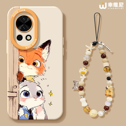 适用华为nova15手机壳女款nova12pro保护套全包novo11硅胶9防摔7se活力版14ultra狐狸兔子hi软10外nova13pro