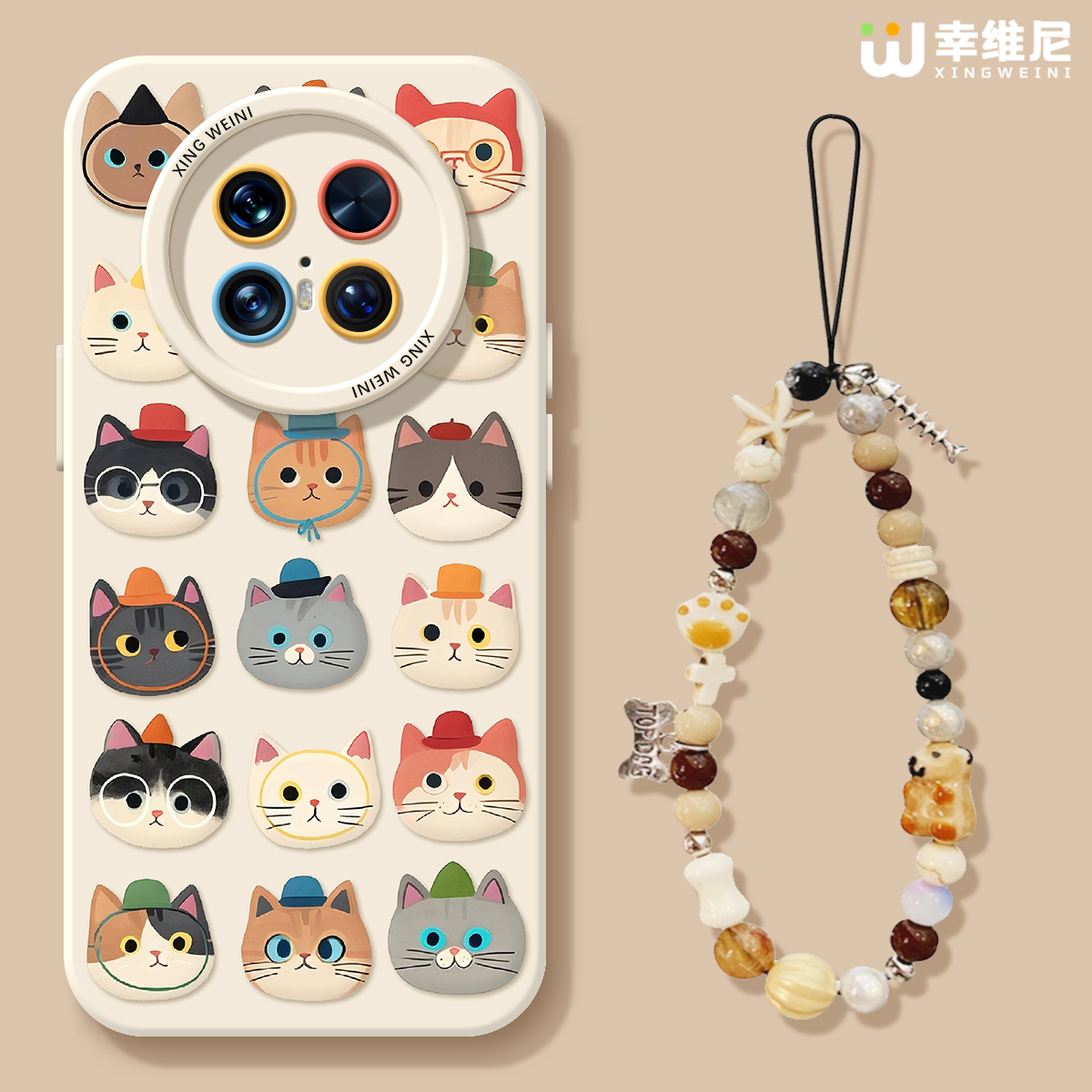 适用华为mate70pro手机壳女款mate60保护套30pro硅胶60pro+全包mate60RS防摔40por软壳meta50e满屏小猫mate70