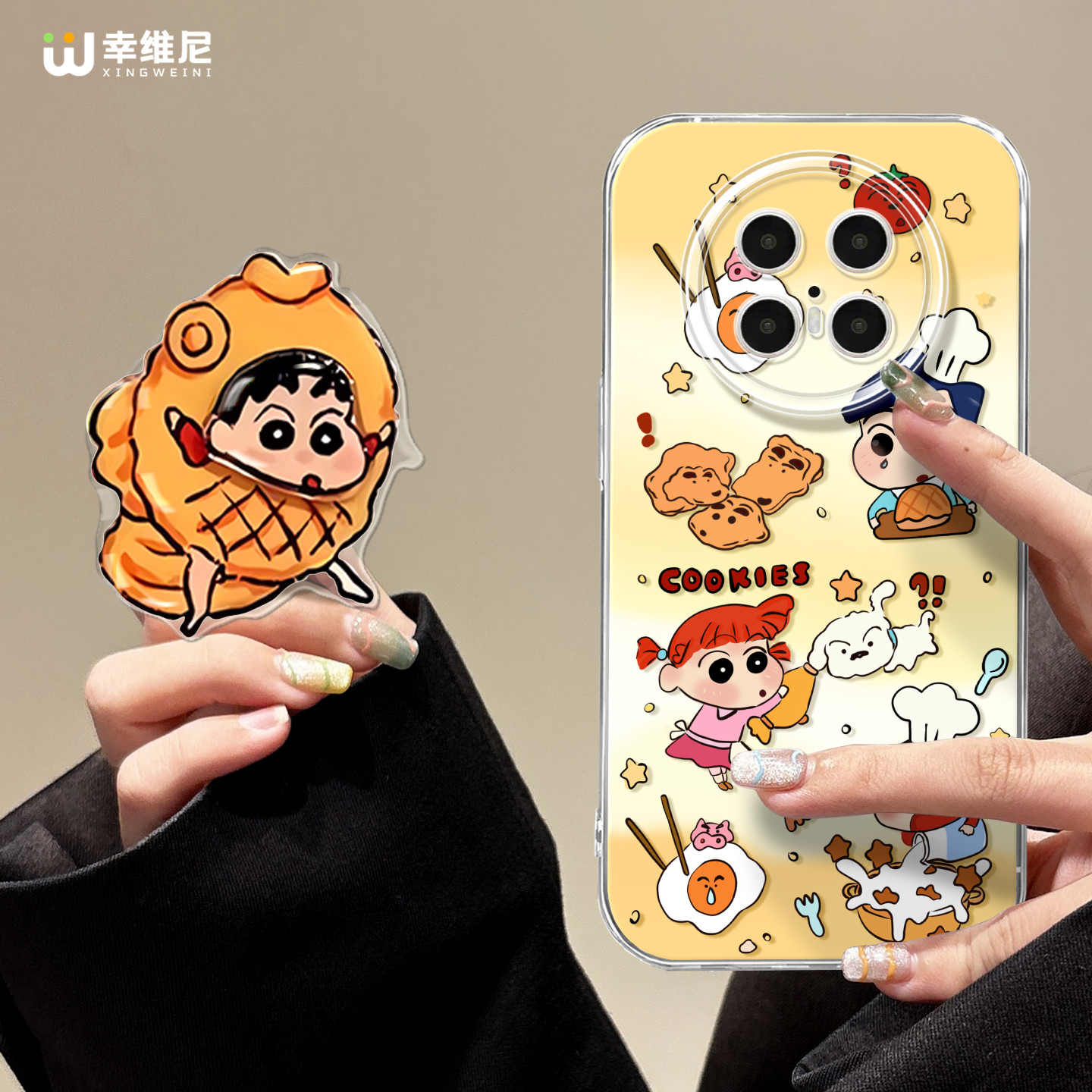 适用华为mate80promax手机壳女款mate70pro防摔30pro硅胶60pro+全包美食小新40por软壳60RS透明meta50e保护套