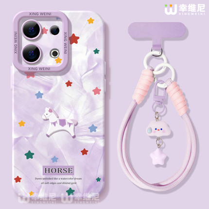 适用opporeno15手机壳女款reno14pro保护套13全包11pro硅胶9/8/6防摔reno7se高级oppo软壳5pro新年小马reno12