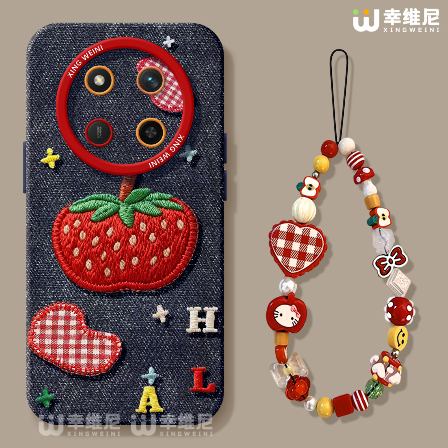 适用荣耀x70手机壳女款x60i保护套v40硅胶x40gt全包防摔50华为X50GT新款x70i个性外壳v30牛仔草莓x50i软壳x30