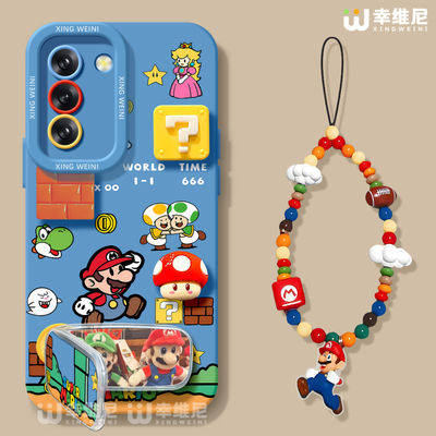 适用三星Galaxy S25手机壳马里奥s24ultra保护套硅胶s21全包s21plus防摔Galaxy外壳带挂绳s23新款s22软壳Plus